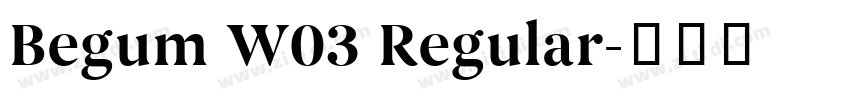 Begum W03 Regular字体转换